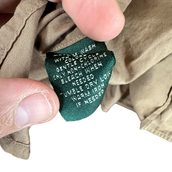 Lauren Ralph Lauren Women’s 3X Tan Plus Button LS Shirt Gorpcore Neutral Casual - Picture 5 of 12